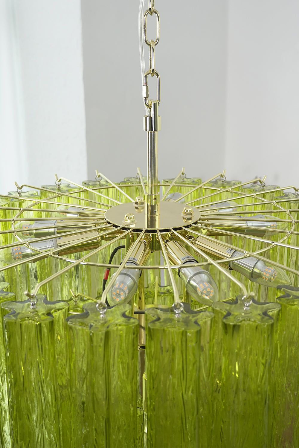 Green Glacier Tier Chandelier | detail | vexa lamps