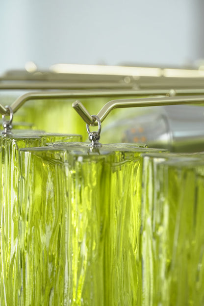 Green Glacier Tier Chandelier |Glass detail | vexa lamps