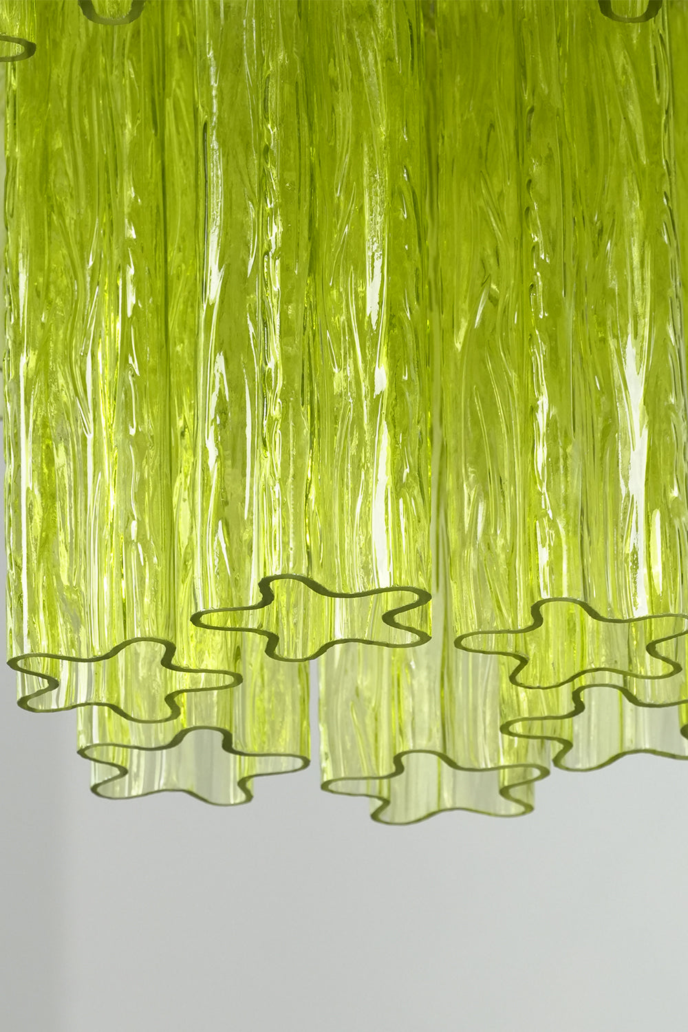 Green Glacier Tier Chandelier |Glass detail | vexa lamps