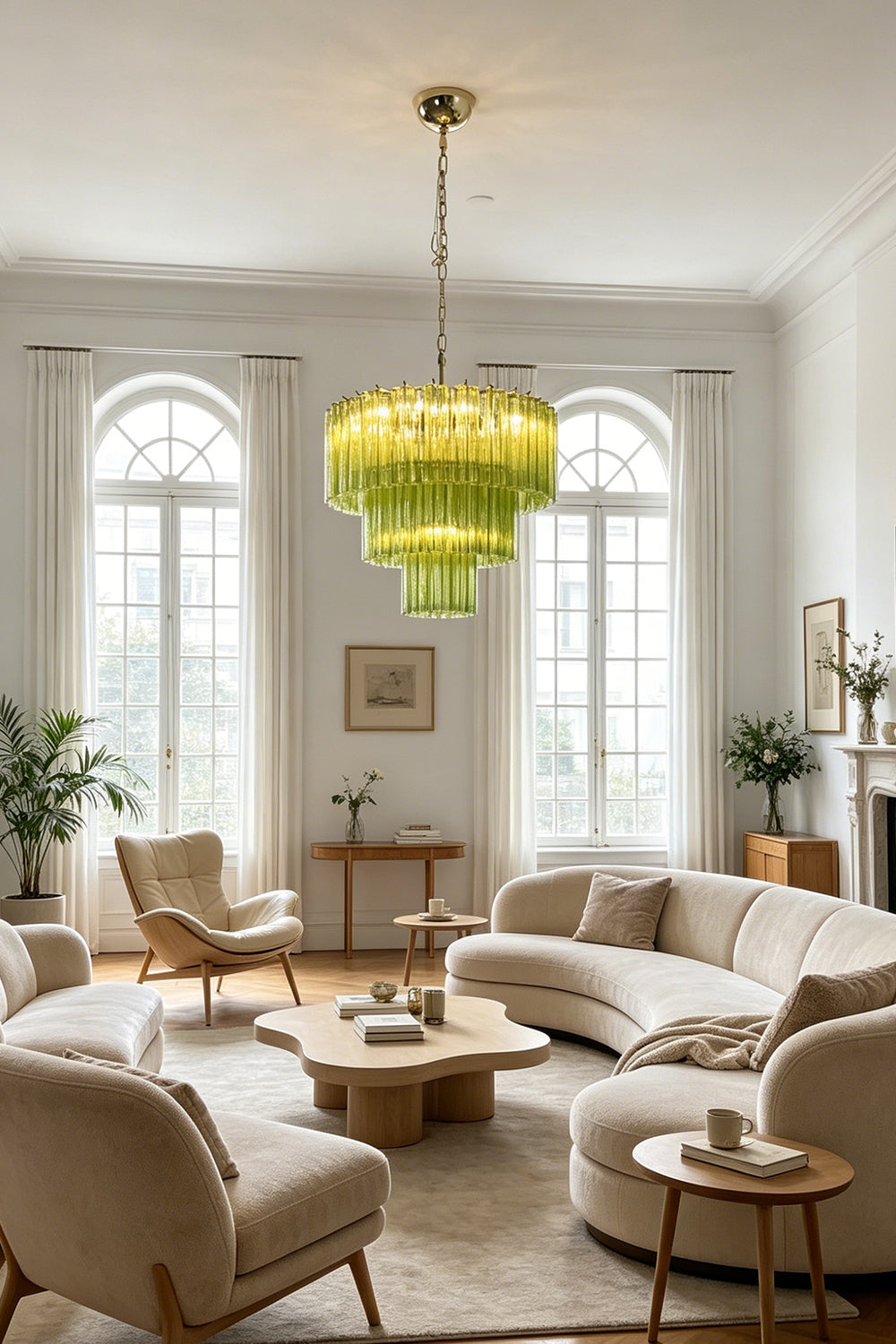 Green Glacier Tier Chandelier for Living room | vexa lamps