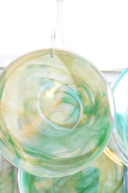 Green Glass High Quality Art Iridescent Chandelier - view 9 | everlamps