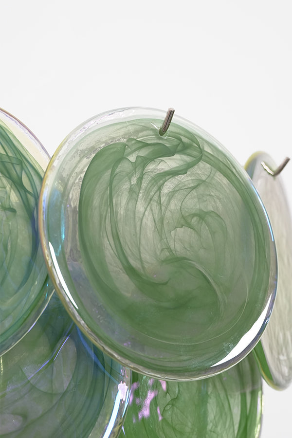 Green Art Glass Discs Wall Lamp - view 23 | everlamps