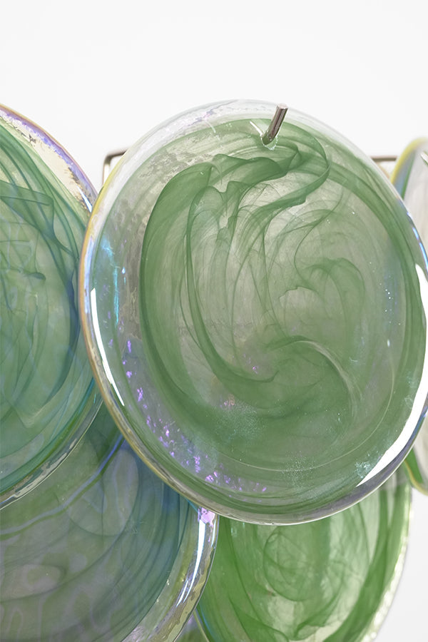 Green Art Glass Discs Wall Lamp - view 28 | everlamps