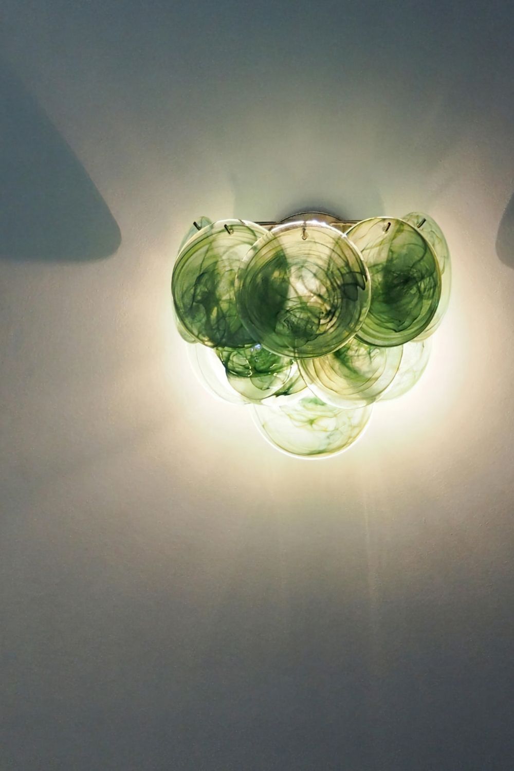Green Art Glass Discs Wall Lamp - view 25 | everlamps
