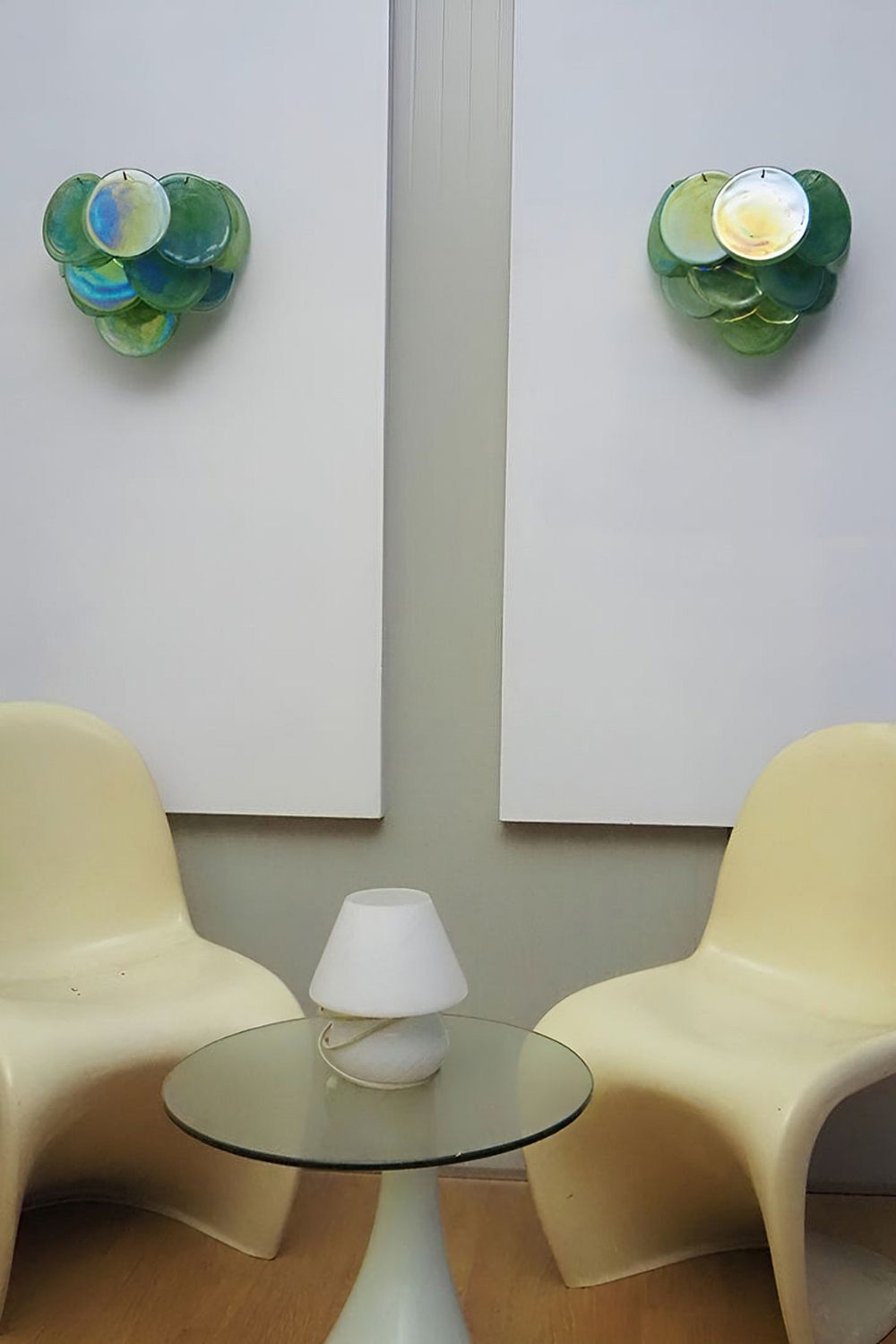 Green Art Glass Discs Wall Lamp - view 17 | everlamps