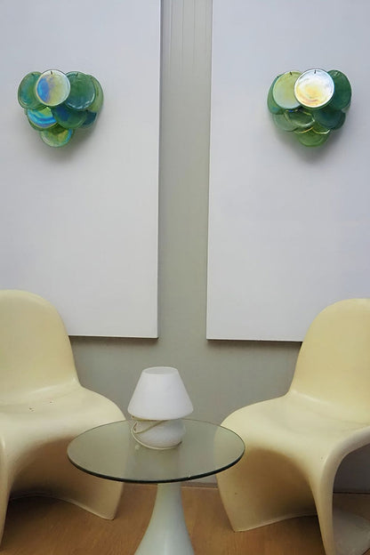 Green Art Glass Discs Wall Lamp - view 17 | everlamps