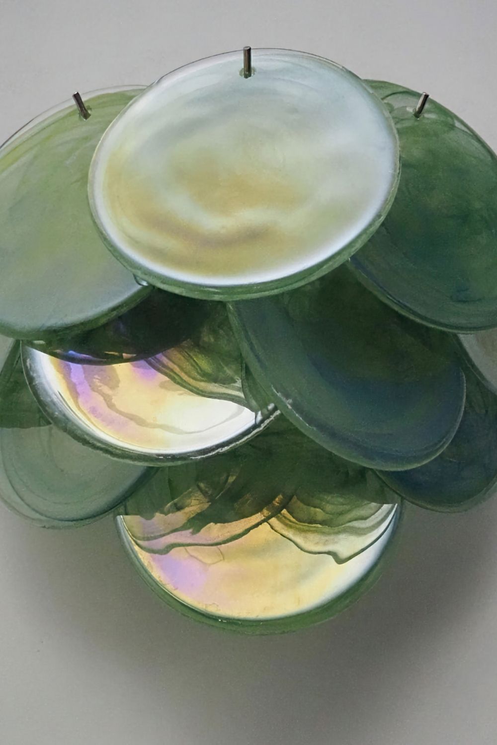 Green Art Glass Discs Wall Lamp - view 26 | everlamps
