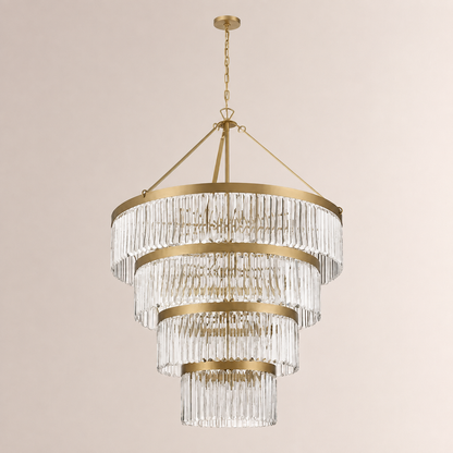 Grent 4-Tier Round Crystal Chandelier 40"