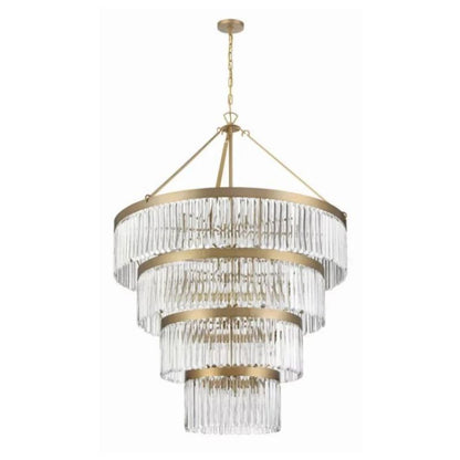Grentl 4-Tier Round Crystal Chandelier 40" - Everlamps