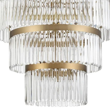 Grentl 4-Tier Round Crystal Chandelier 40" - Everlamps