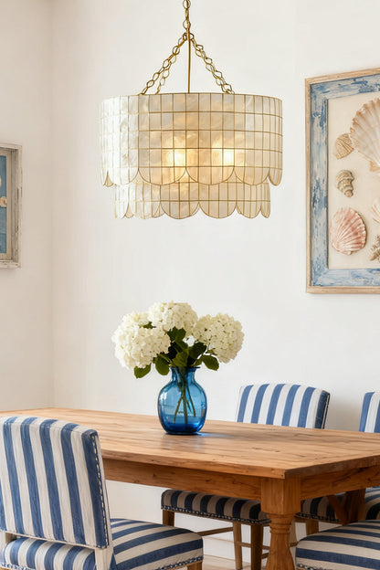Hailee Capiz Chandelier - view 8 | everlamps