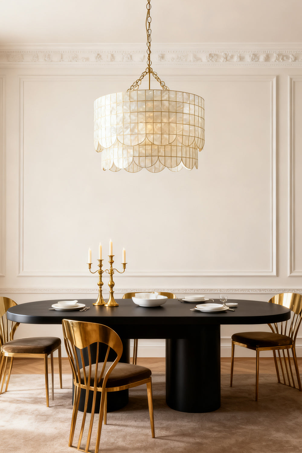 Hailee Capiz Chandelier - view 5 | everlamps