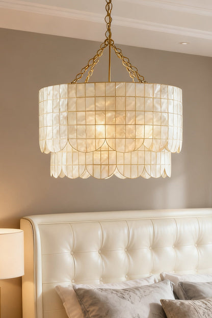 Hailee Capiz Chandelier - view 11 | everlamps