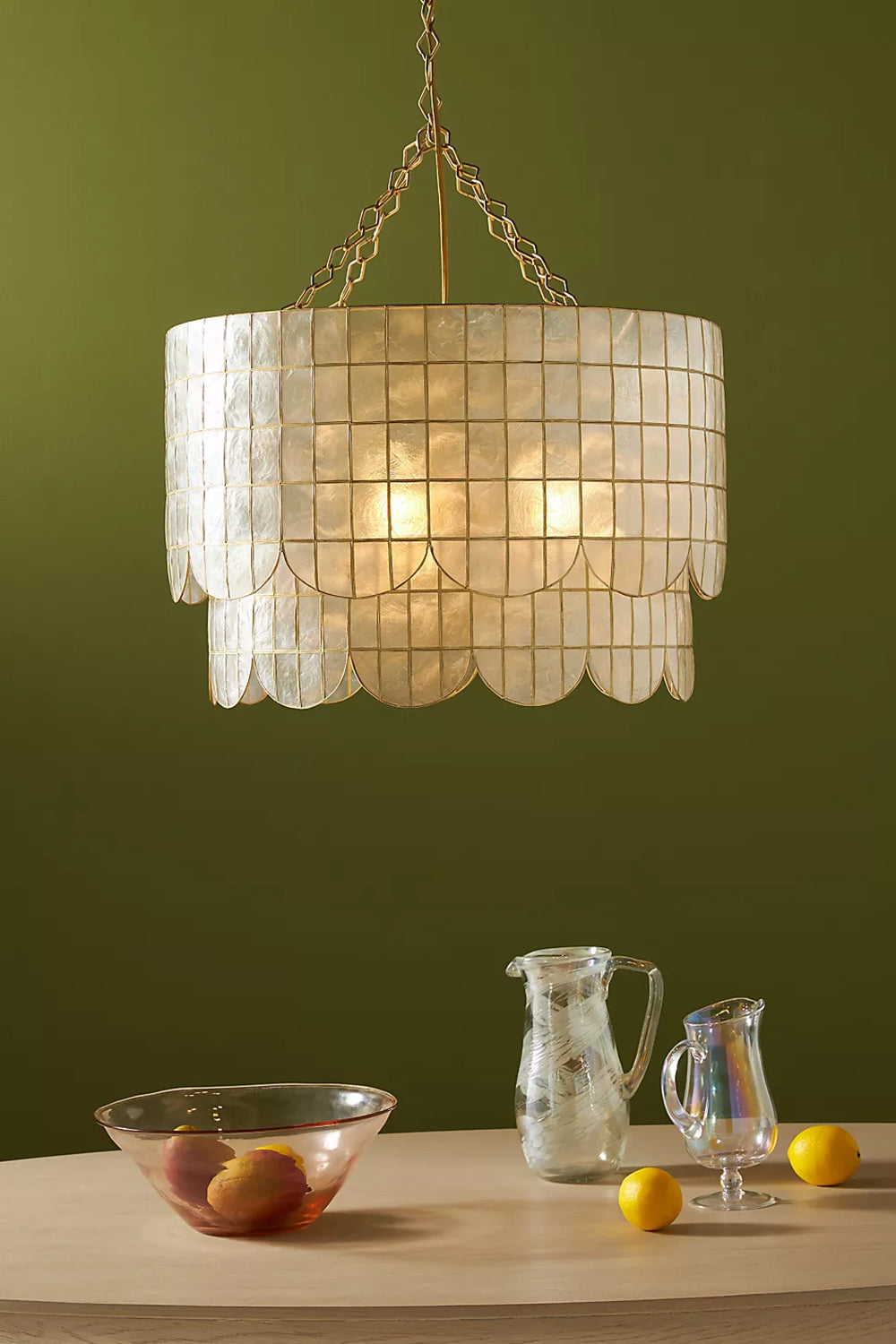 Hailee Capiz Chandelier - view 9 | everlamps