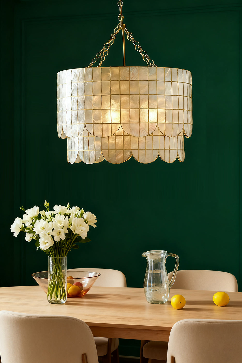 Hailee Capiz Chandelier - view 6 | everlamps