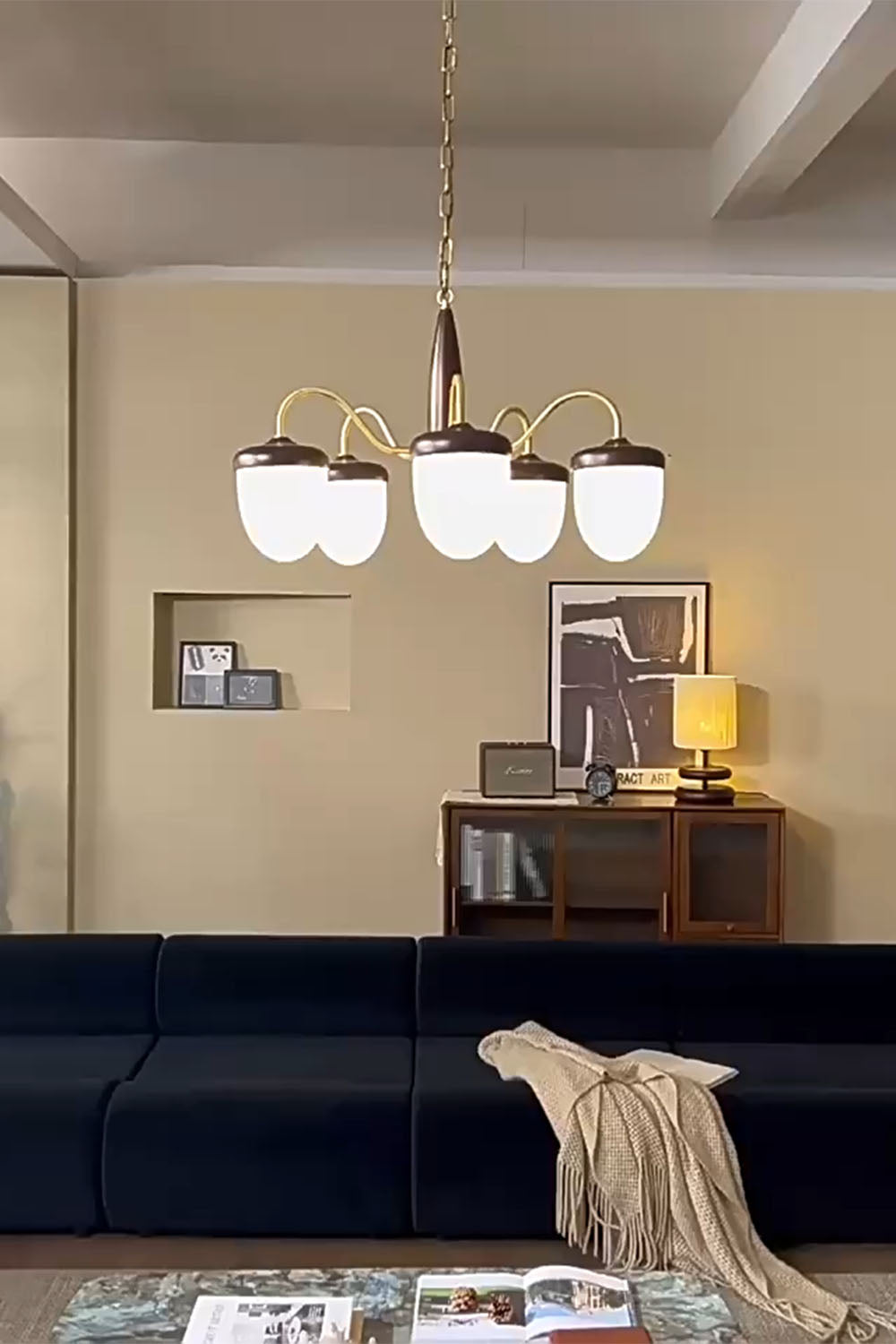 Hazelnut Branch Chandelier - view 4 | everlamps