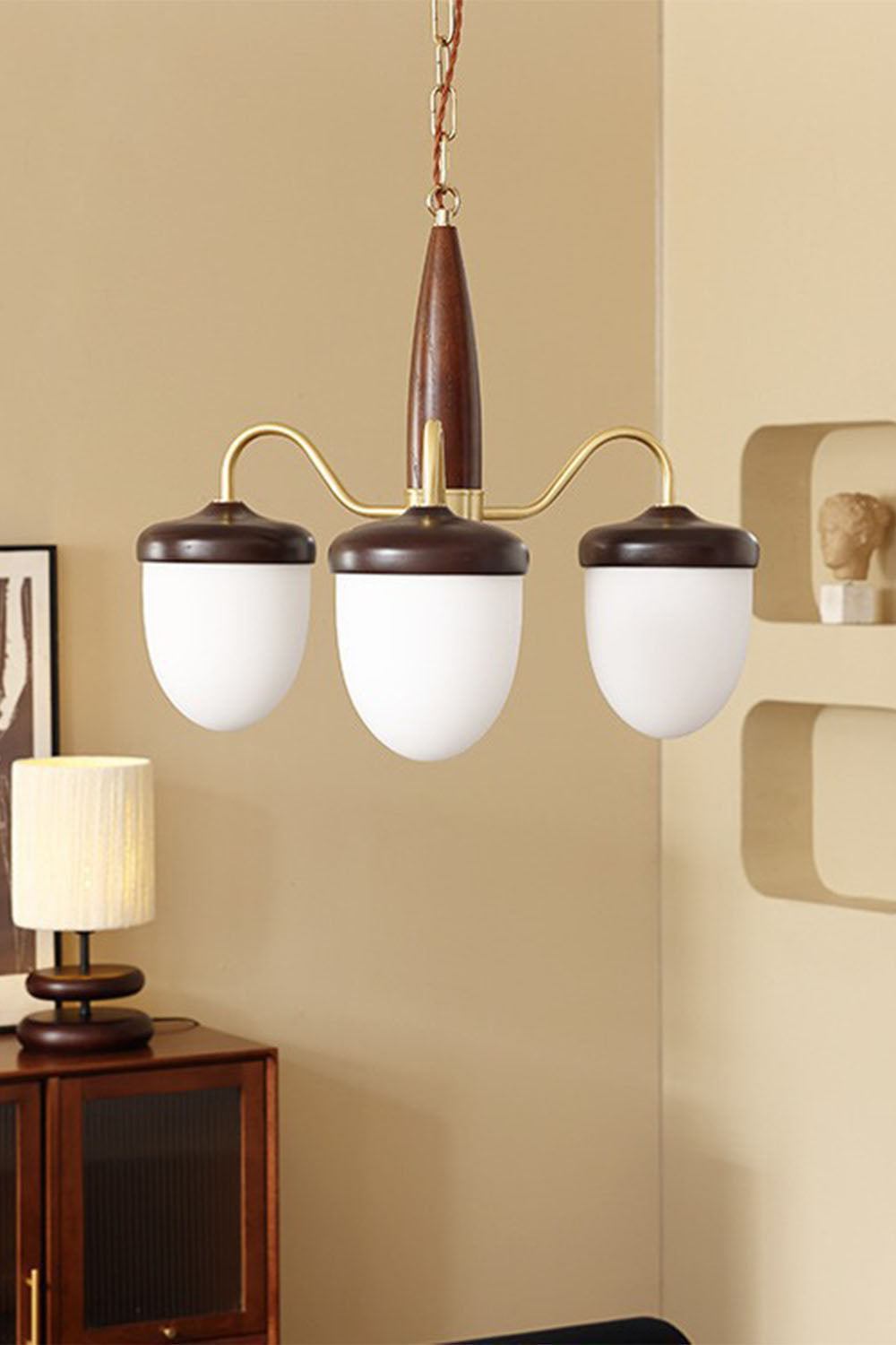 Hazelnut Branch Chandelier - view 5 | everlamps