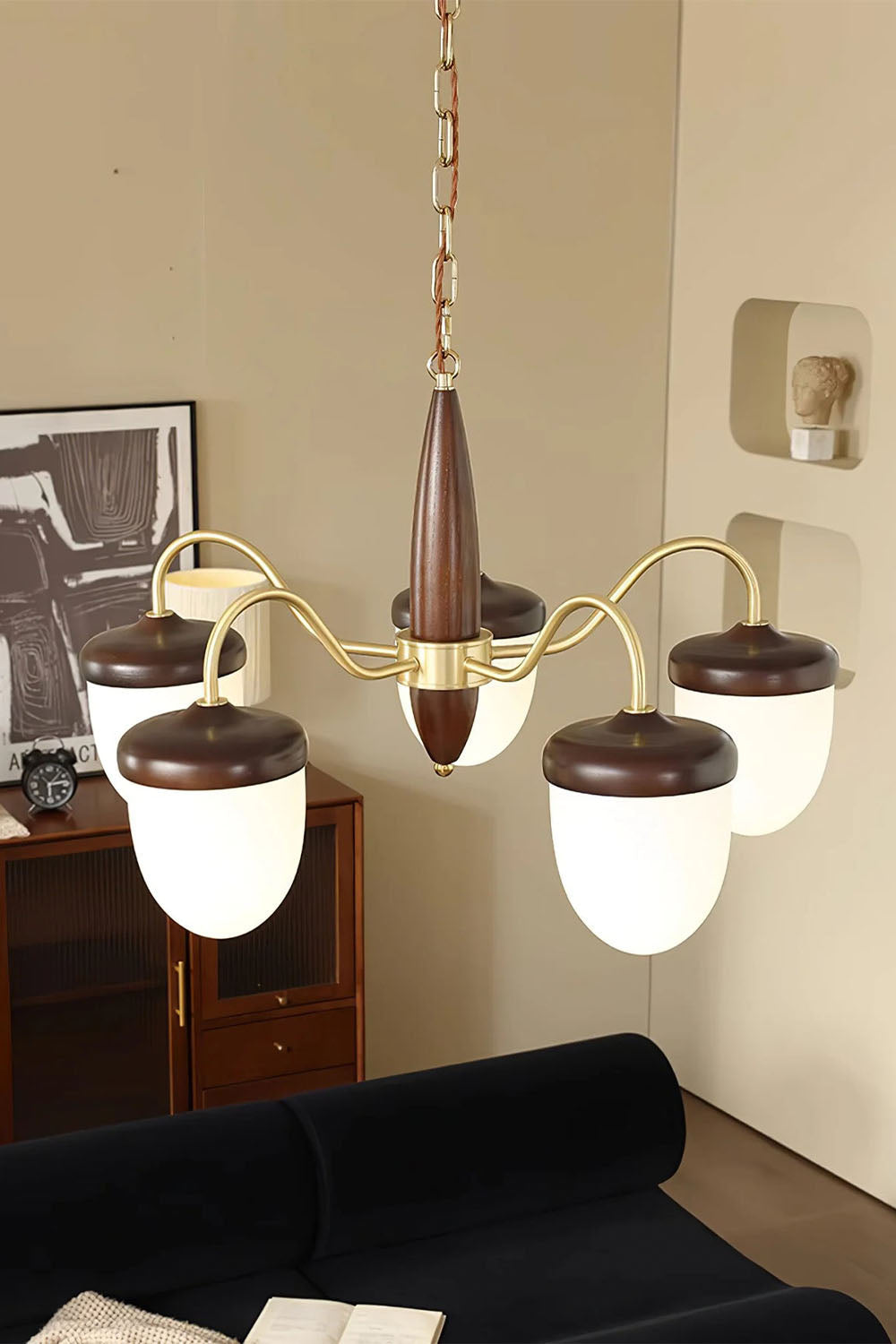 Hazelnut Branch Chandelier - view 8 | everlamps