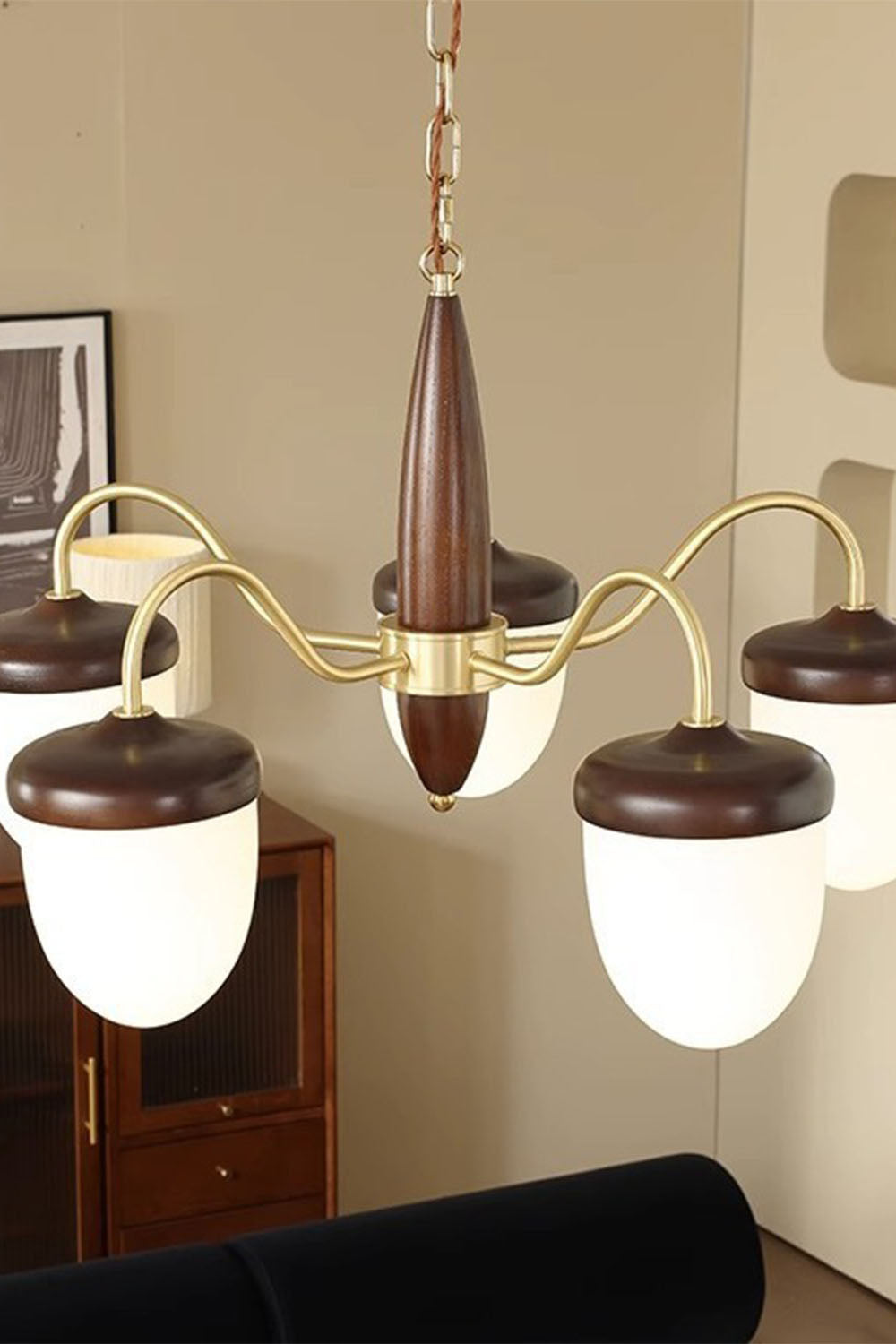 Hazelnut Branch Chandelier - view 11 | everlamps