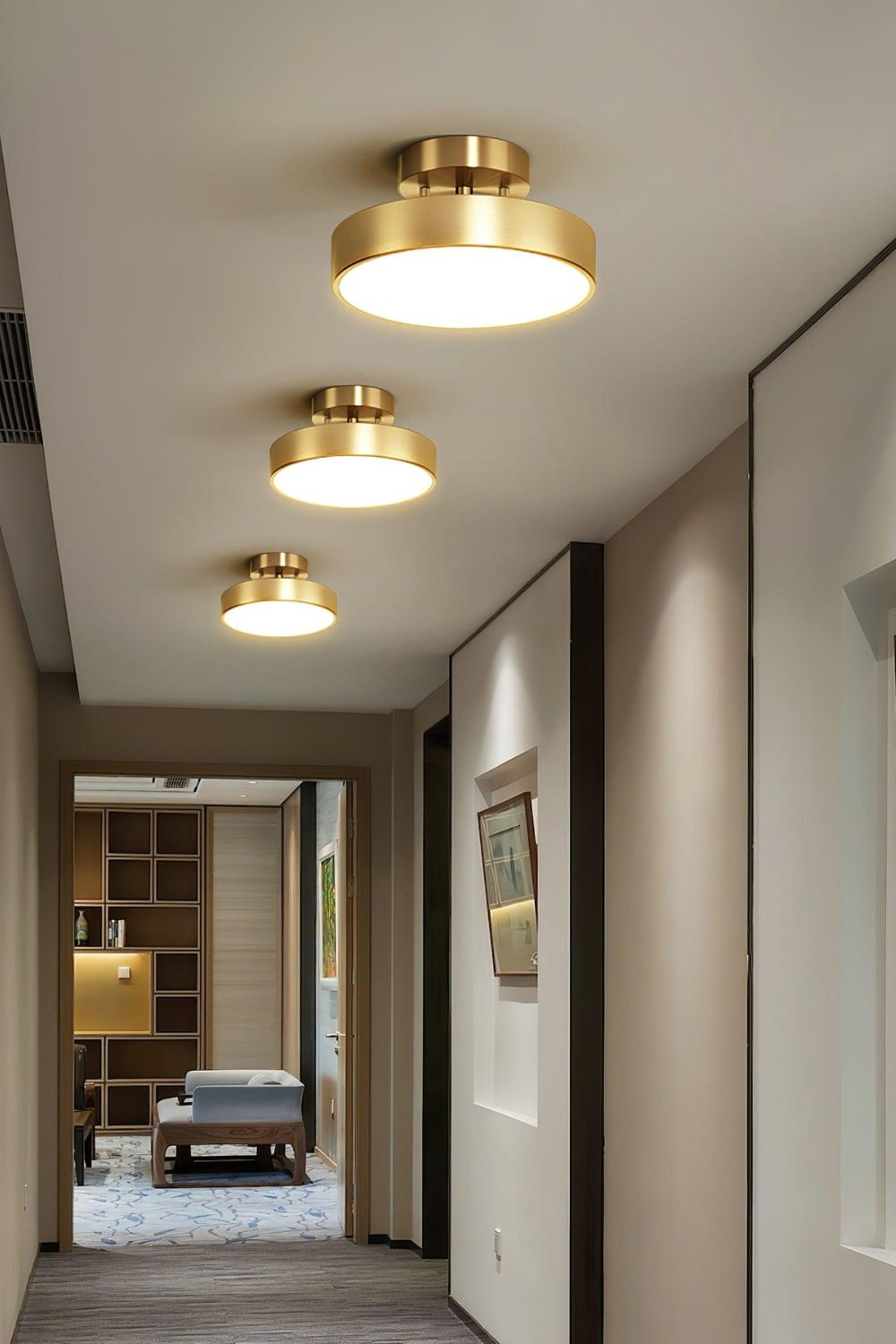 Brass Hero Rotating Ceiling Lamp - view 3 | everlamps