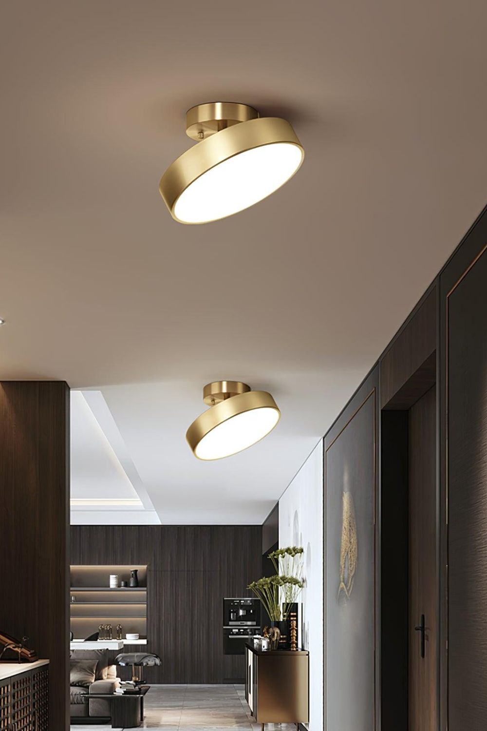 Brass Hero Rotating Ceiling Lamp - view 5 | everlamps