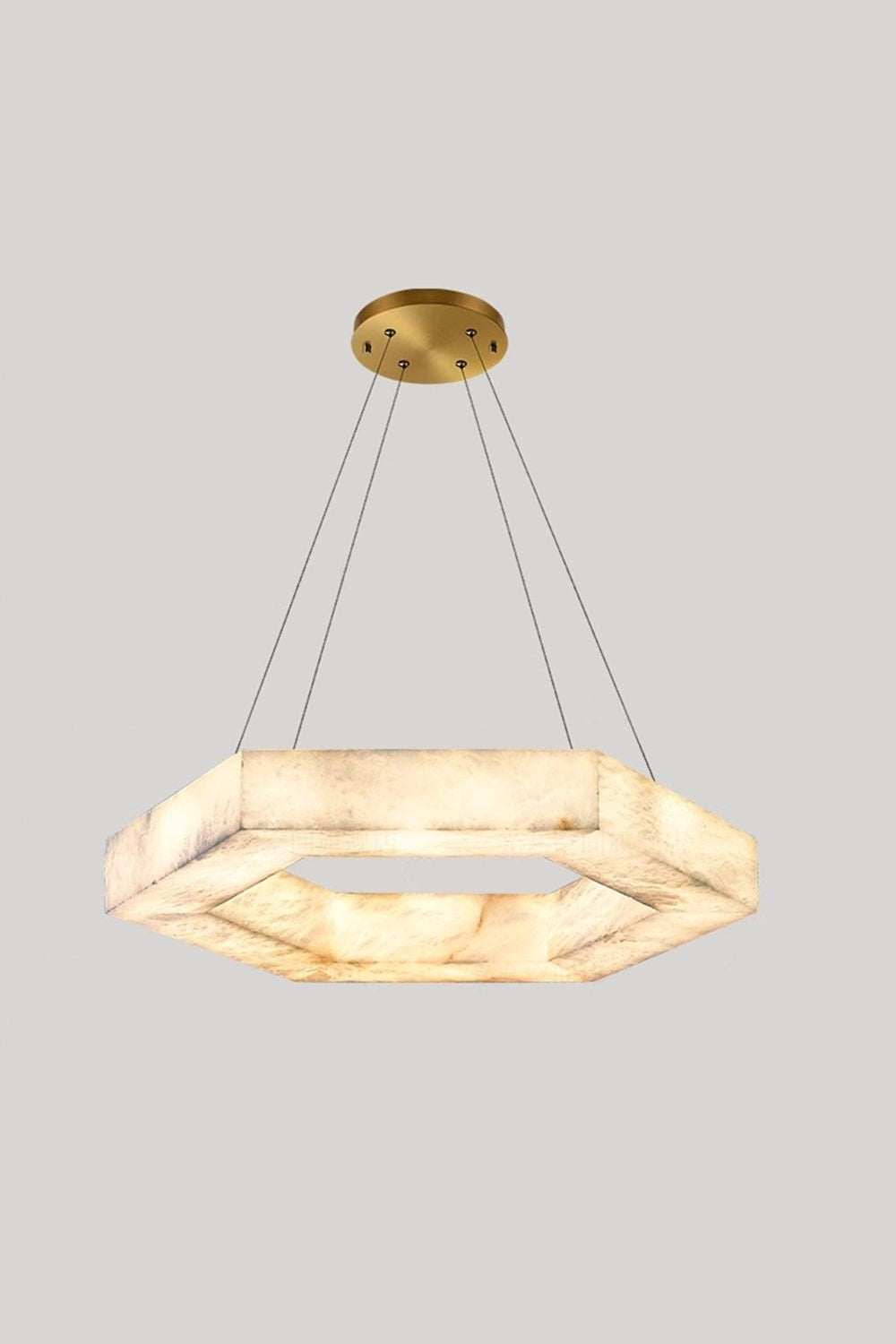 Hexagonal Alabaster Chandelier - view 12 | everlamps