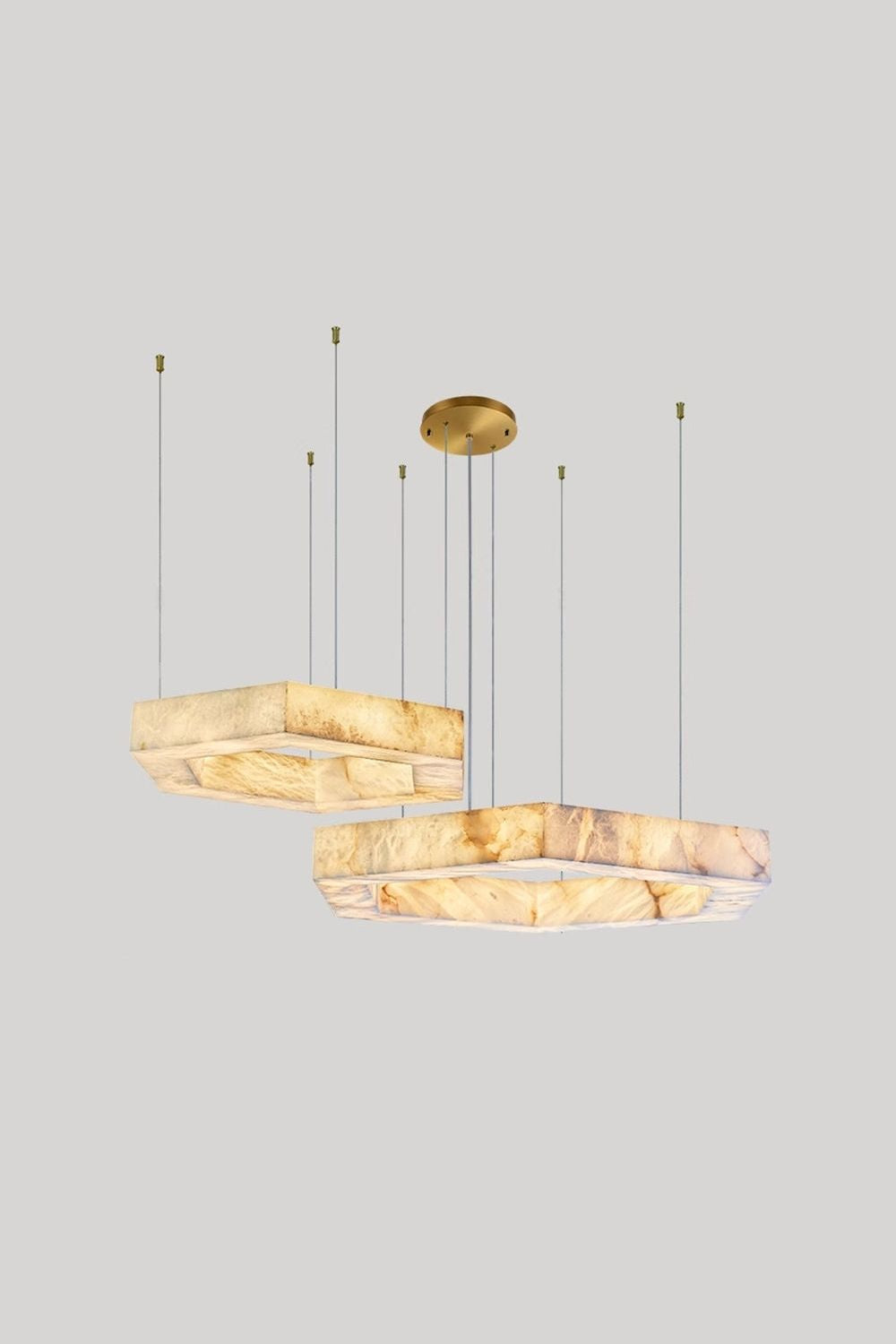 Hexagonal Alabaster Chandelier - view 13 | everlamps