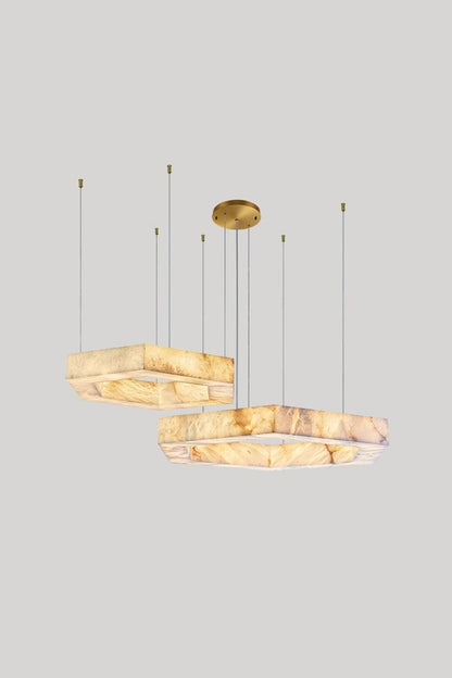 Hexagonal Alabaster Chandelier - view 13 | everlamps