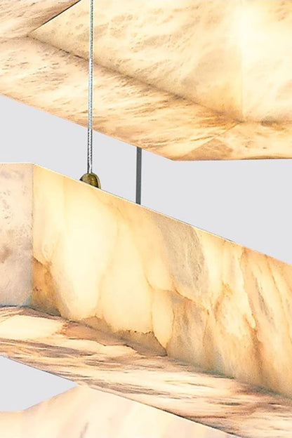 Hexagonal Alabaster Chandelier - view 16 | everlamps