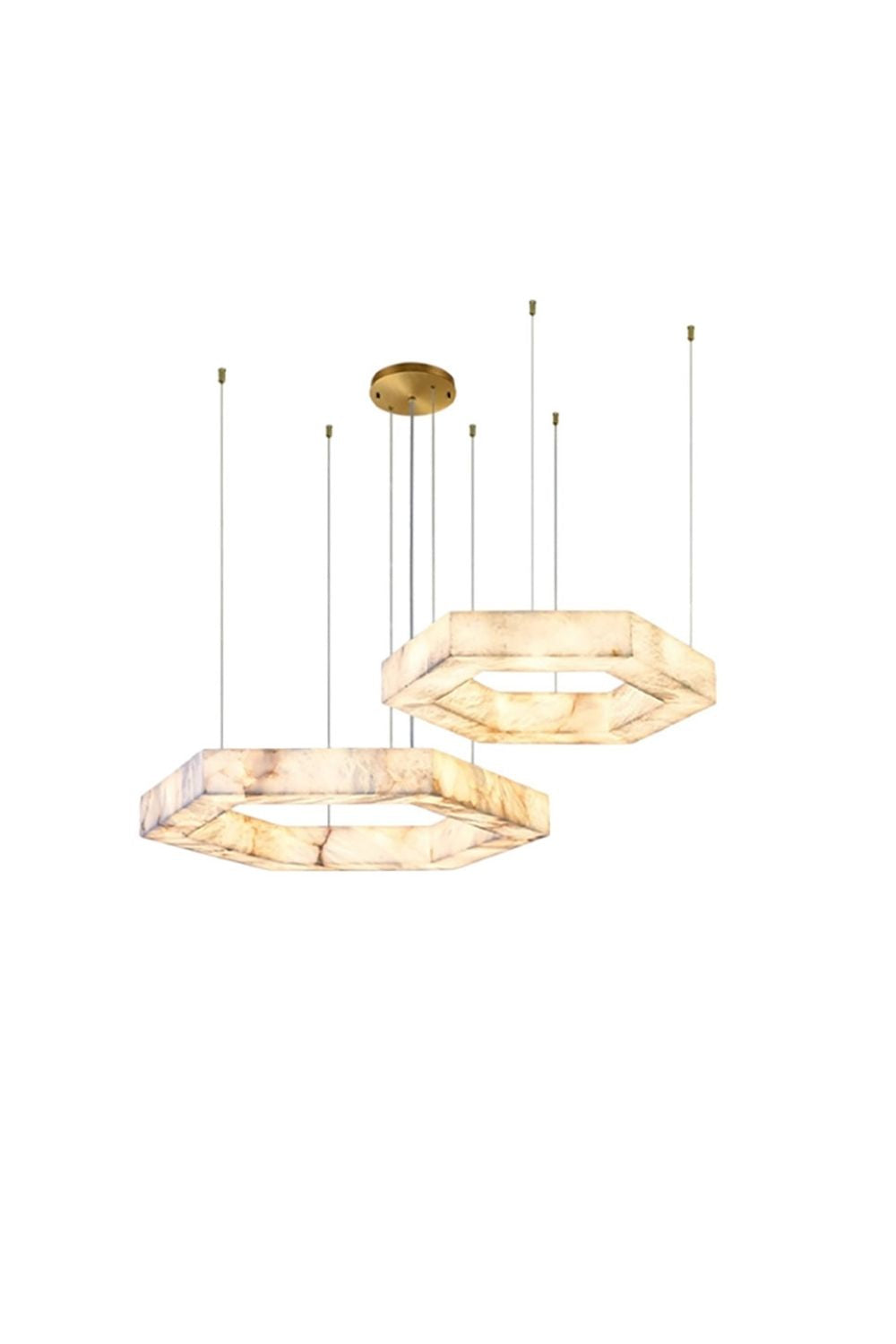 Hexagonal Alabaster Chandelier - view 15 | everlamps