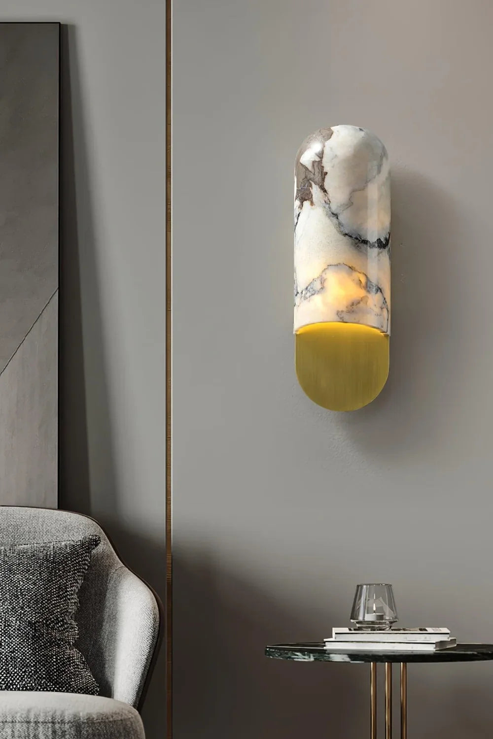 Marble Hl Wall Sconce - view 2 | everlamps