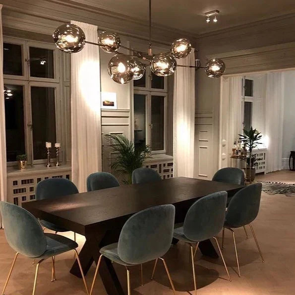 Modern-style Sputnik Glass Branch Chandelier