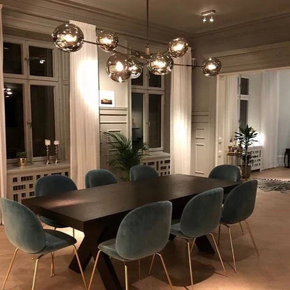 Modern-style Sputnik Glass Branch Chandelier