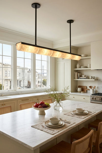 Imperial Strata Alabaster Linear Pendant Lamp