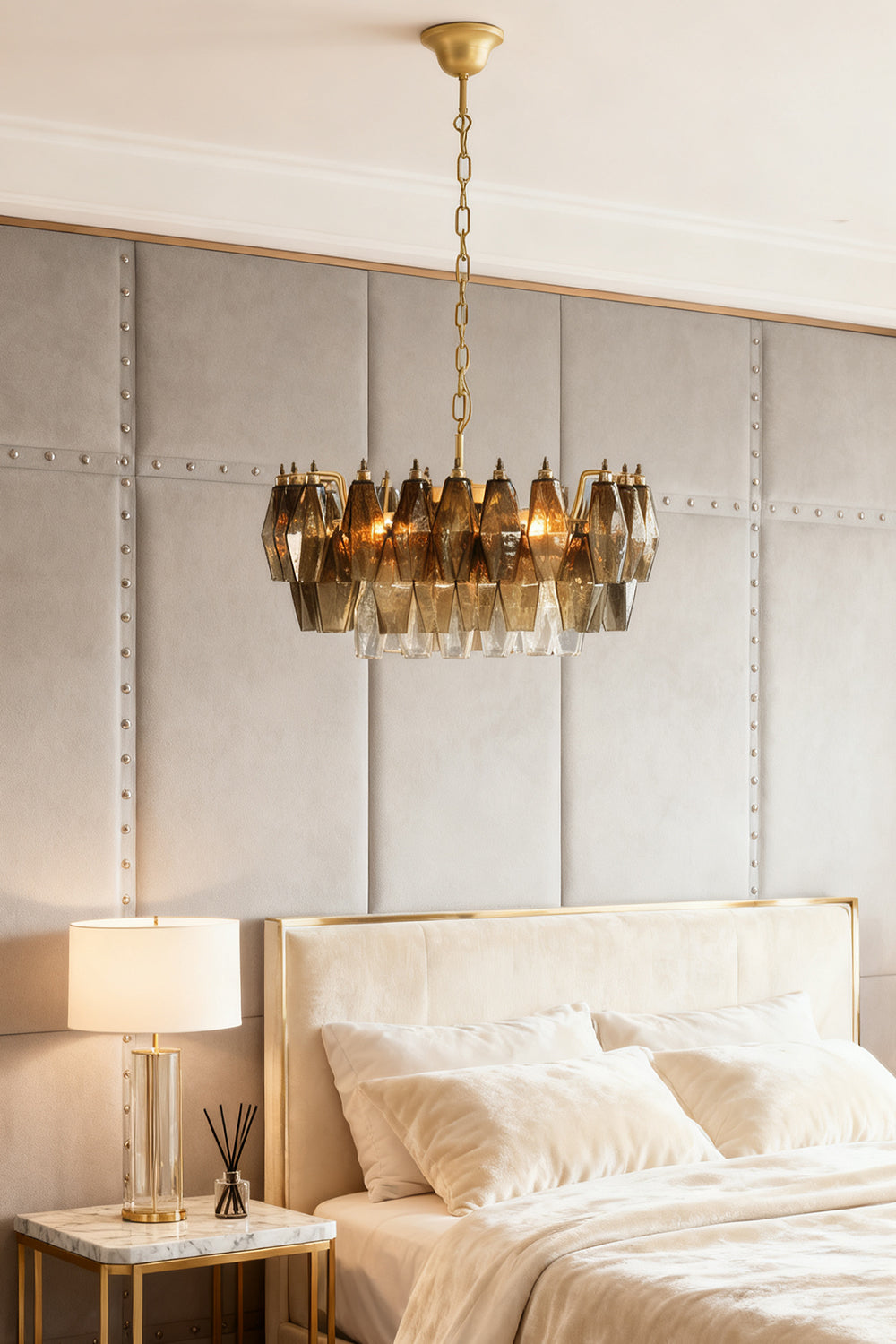 Italian Art Poliedri Glass Chandelier - view 10 | everlamps