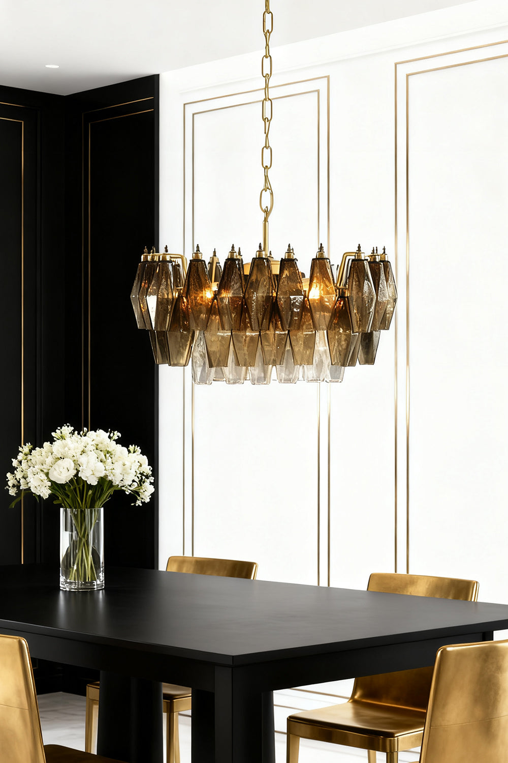 Italian Art Poliedri Glass Chandelier - view 6 | everlamps