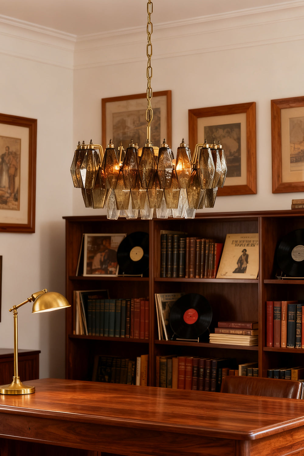 Italian Art Poliedri Glass Chandelier - view 3 | everlamps