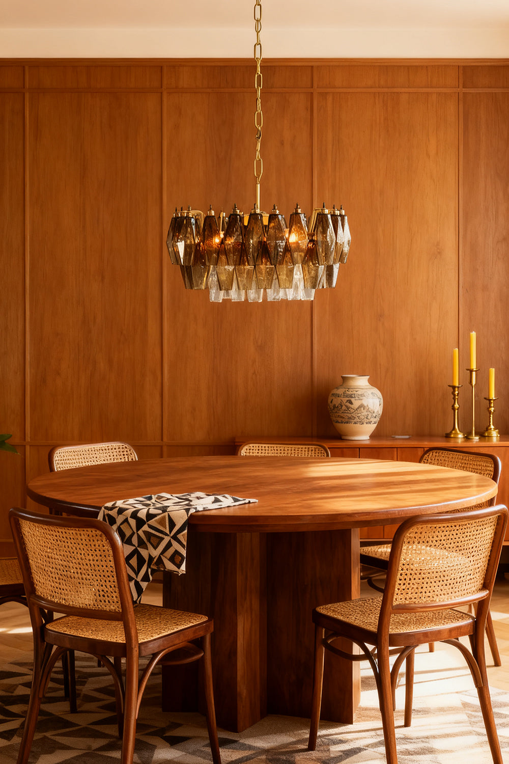 Italian Art Poliedri Glass Chandelier - view 4 | everlamps