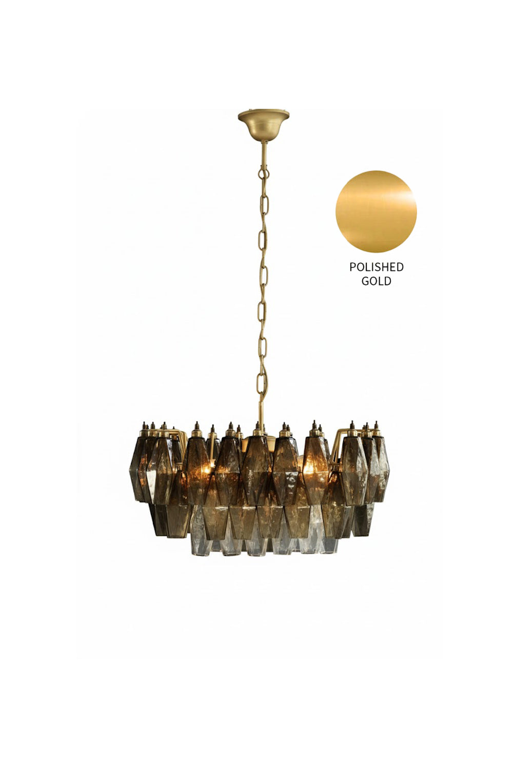 Italian Art Poliedri Glass Chandelier - view 17 | everlamps