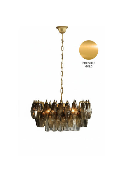 Italian Art Poliedri Glass Chandelier - view 17 | everlamps