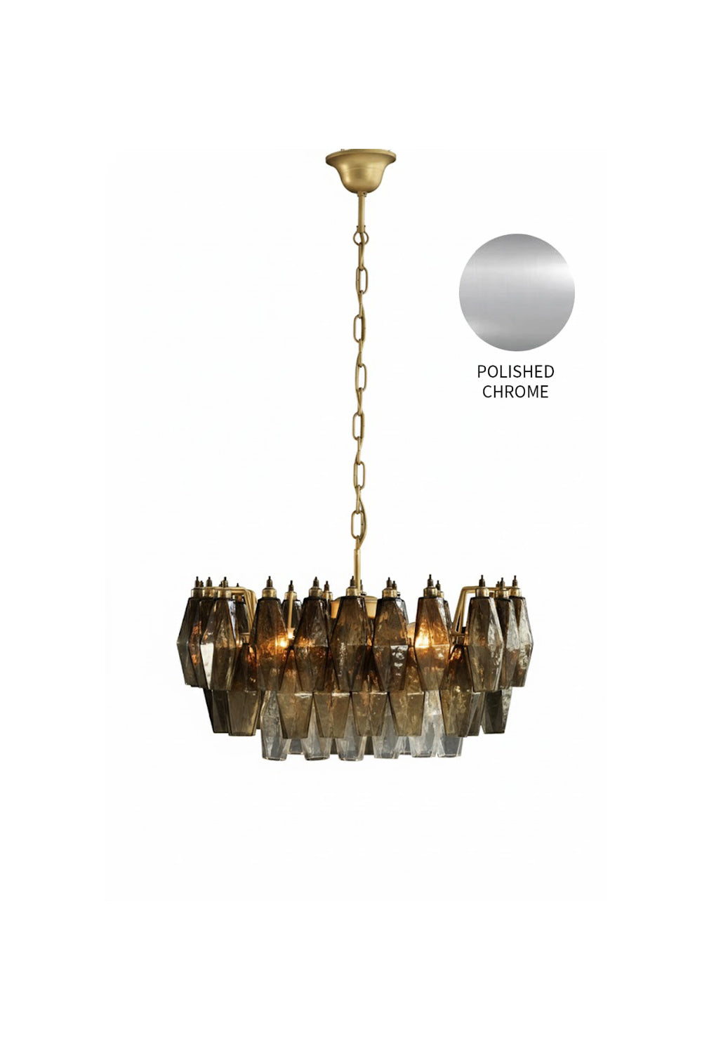 Italian Art Poliedri Glass Chandelier - view 18 | everlamps