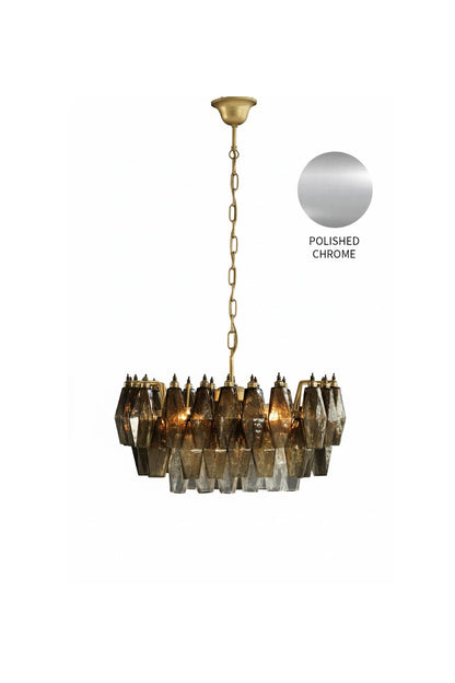 Italian Art Poliedri Glass Chandelier - view 18 | everlamps