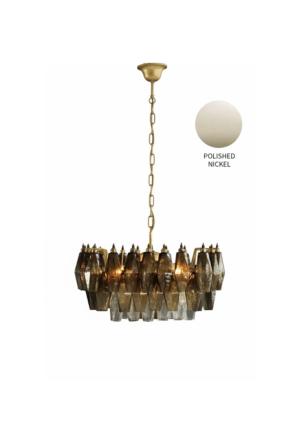 Italian Art Poliedri Glass Chandelier - view 16 | everlamps