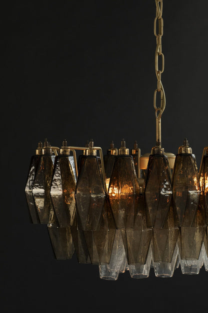 Italian Art Poliedri Glass Chandelier - view 14 | everlamps