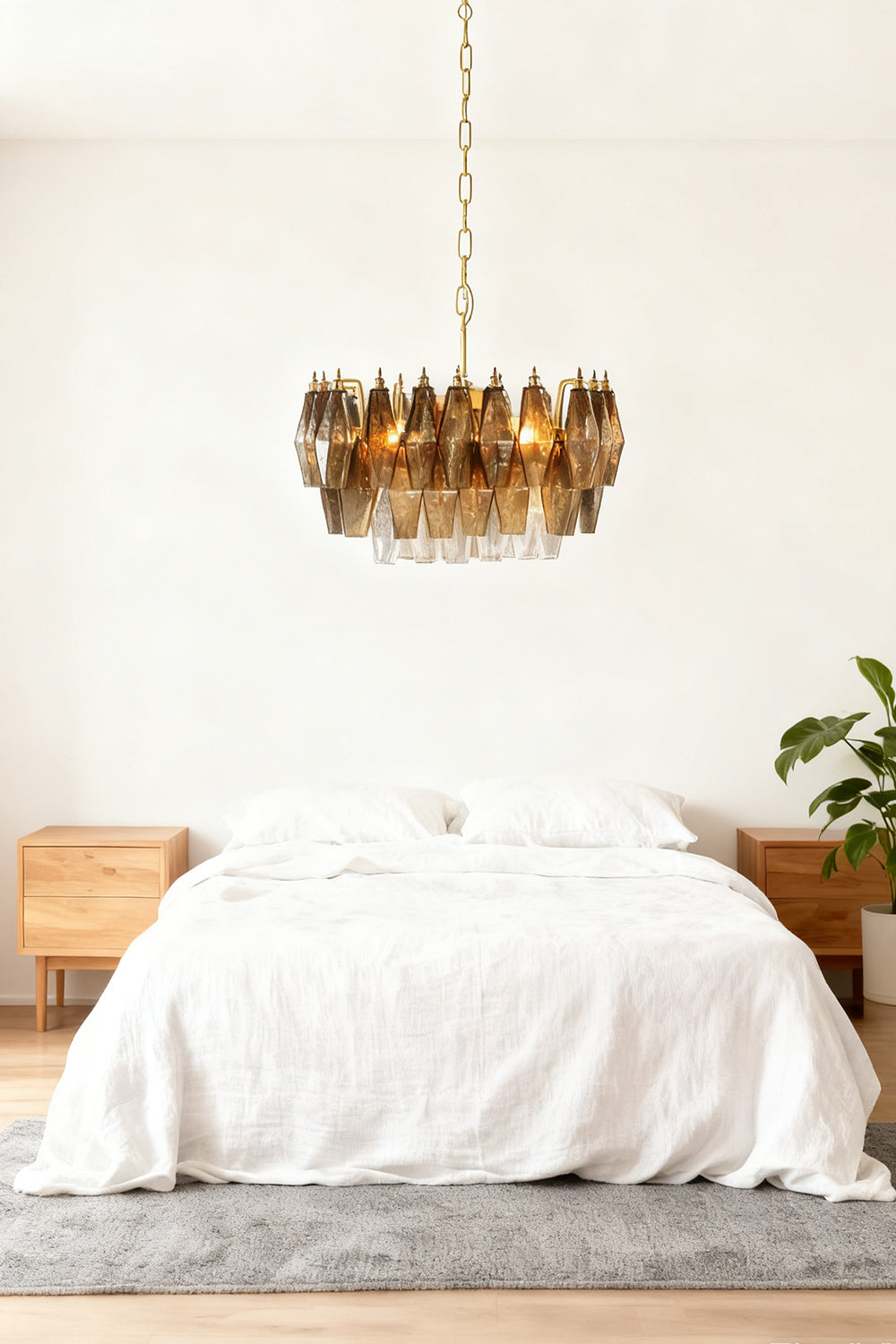 Italian Art Poliedri Glass Chandelier - view 9 | everlamps