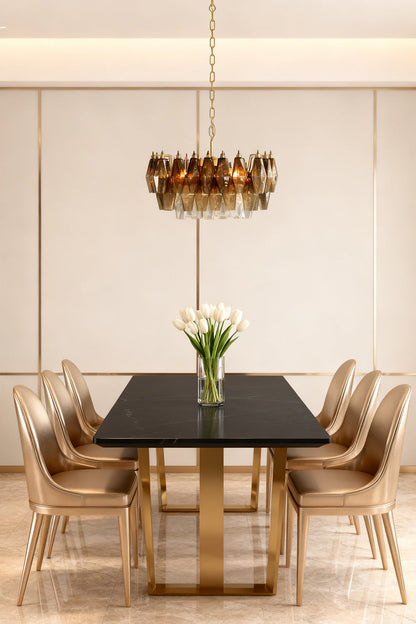 Italian Art Poliedri Glass Chandelier - view 5 | everlamps