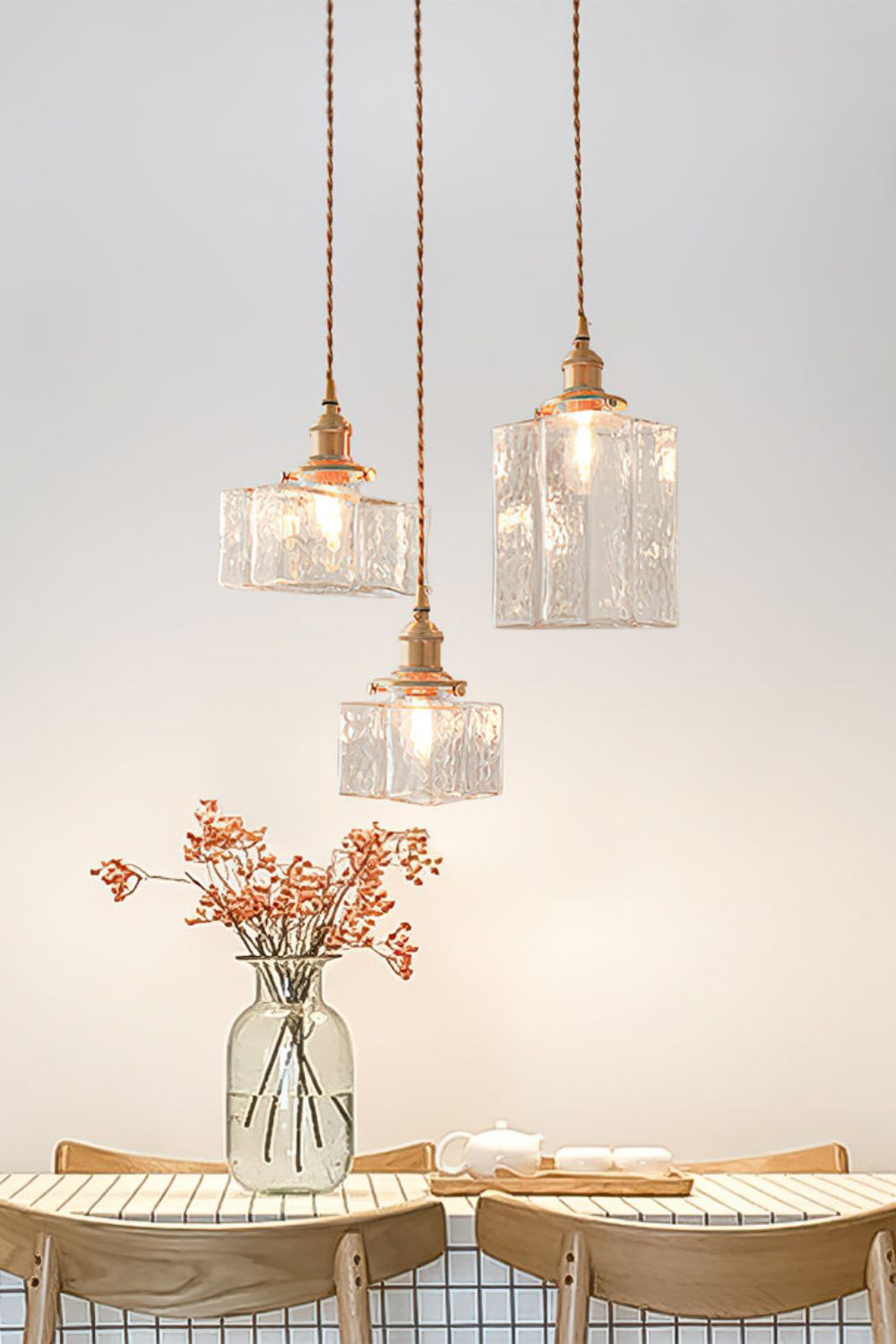Jewel Square Glass Pendant Lamp - view 19 | everlamps
