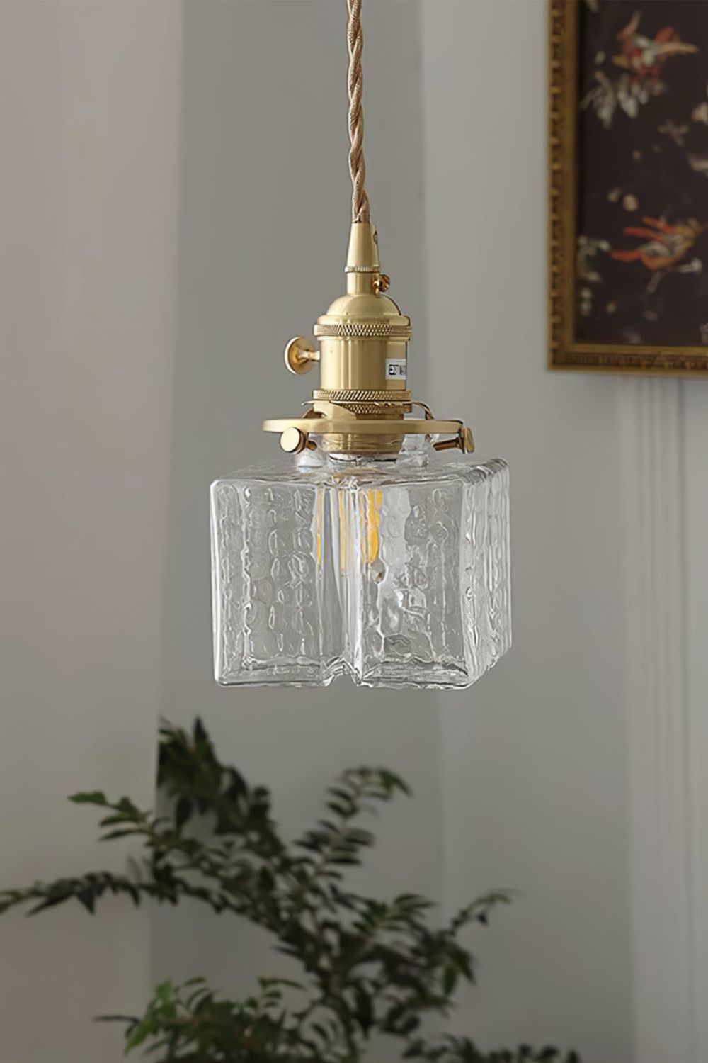 Jewel Square Glass Pendant Lamp - view 18 | everlamps
