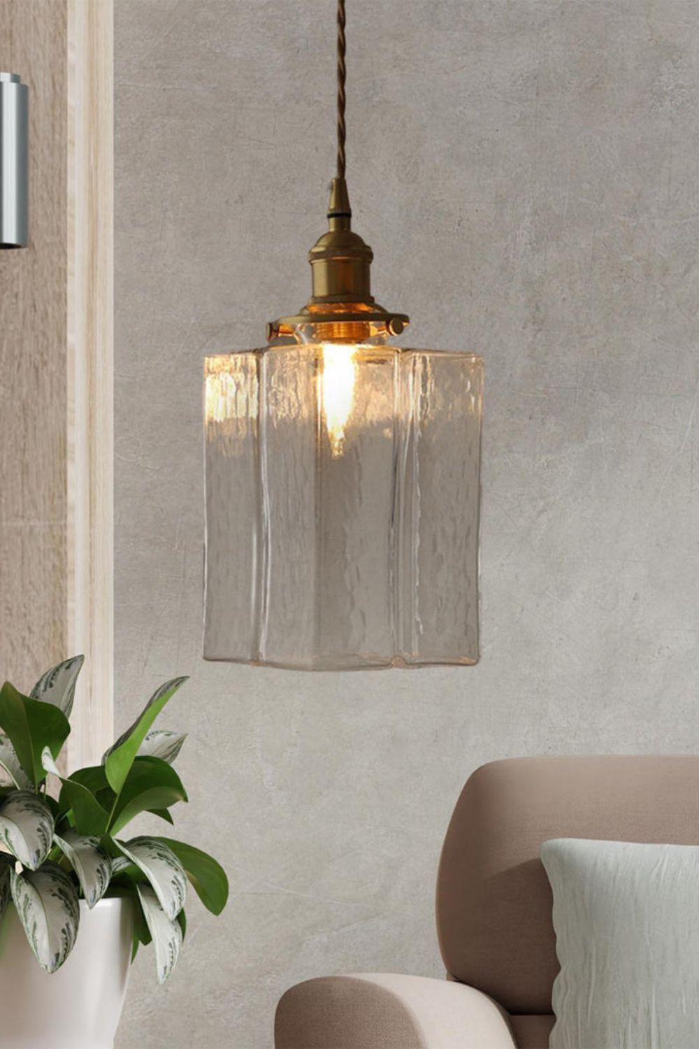 Jewel Square Glass Pendant Lamp - view 4 | everlamps