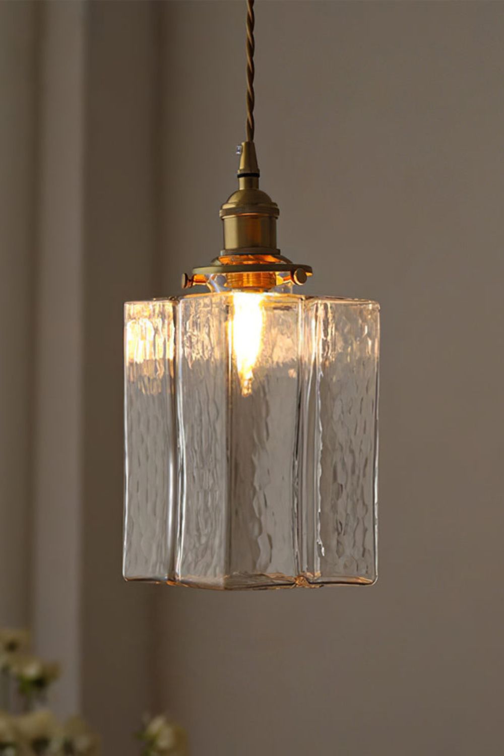 Jewel Square Glass Pendant Lamp - view 7 | everlamps